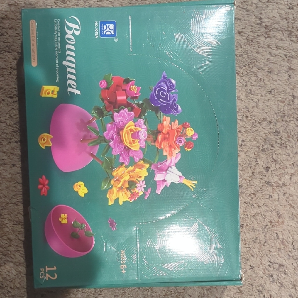 Bouquet Building Set with Colorful Flowers